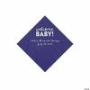 Best Pirce 🌟 Purple Welcome Baby Personalized Napkins with Silver Foil - 50 Pc. Beverage 🌟