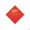Cheapest ❤️ Red Welcome Baby Personalized Napkins with Gold Foil - 50 Pc. Beverage ⭐