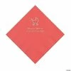 Best reviews of ✨ Coral Baby Carriage Personalized Napkins with Silver Foil - Luncheon ⭐