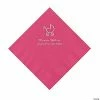 Outlet 🔔 Hot Pink Baby Carriage Personalized Napkins with Silver Foil - Luncheon 🤩