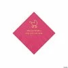 Flash Sale 🔔 Hot Pink Baby Carriage Personalized Napkins with Gold Foil - Beverage 😉