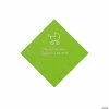 Deals 💯 Lime Green Baby Carriage Personalized Napkins with Silver Foil - Beverage 💯