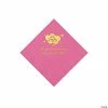 Cheap 🌟 Candy Pink Oh Baby Personalized Napkins with Gold Foil - 50 Pc. Beverage 🌟