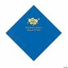 Promo 👍 Cobalt Blue Oh Baby Personalized Napkins with Gold Foil - 50 Pc. Luncheon 👏