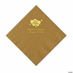 Discount 👏 Gold Oh Baby Personalized Napkins with Gold Foil – 50 Pc. Luncheon 🥰