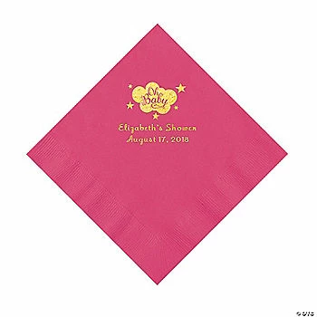 Coupon 💯 Hot Pink Oh Baby Personalized Napkins with Gold Foil - 50 Pc. Luncheon 🔔 1 Coupon 💯 Hot Pink Oh Baby Personalized Napkins with Gold Foil - 50 Pc. Luncheon 🔔