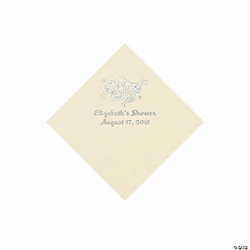 Promo ⌛ Ivory Oh Baby Personalized Napkins with Silver Foil - 50 Pc. Beverage 🔔 1 Promo ⌛ Ivory Oh Baby Personalized Napkins with Silver Foil - 50 Pc. Beverage 🔔