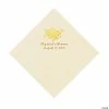 Promo 🧨 Ivory Oh Baby Personalized Napkins with Gold Foil - 50 Pc. Luncheon ⭐