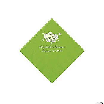Hot Sale ⌛ Lime Green Oh Baby Personalized Napkins with Silver Foil - 50 Pc. Beverage 🌟 1 Hot Sale ⌛ Lime Green Oh Baby Personalized Napkins with Silver Foil - 50 Pc. Beverage 🌟