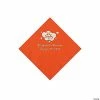 New 😀 Orange Oh Baby Personalized Napkins with Silver Foil - 50 Pc. Beverage 🧨