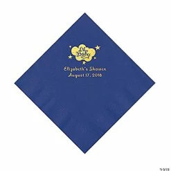 Budget 🔥 Purple Oh Baby Personalized Napkins with Gold Foil - 50 Pc. Luncheon ⭐
