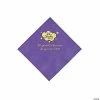 Promo 😀 Amethyst Oh Baby Personalized Napkins with Gold Foil - 50 Pc. Beverage 👏