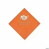 Cheap ✨ Pumpkin Orange Oh Baby Personalized Napkins with Silver Foil - 50 Pc. Beverage 🔔