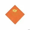 New 👍 Pumpkin Orange Oh Baby Personalized Napkins with Gold Foil - 50 Pc. Beverage ✨