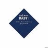 Cheapest 😀 Navy Welcome Baby Personalized Napkins with Silver Foil - 50 Pc. Beverage 🧨