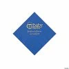 Budget 🔥 Cobalt Blue Baby Brewing Personalized Napkins with Gold Foil - 50 Pc. Beverage 👍