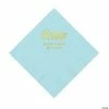 Promo 😀 Light Blue Baby Brewing Personalized Napkins with Gold Foil - 50 Pc. Luncheon ⌛