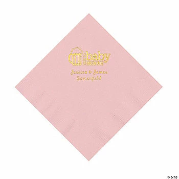 Coupon 🎁 Light Pink Baby Brewing Personalized Napkins with Gold Foil - 50 Pc. Luncheon ✨ 1 Coupon 🎁 Light Pink Baby Brewing Personalized Napkins with Gold Foil - 50 Pc. Luncheon ✨