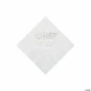 Brand new 🌟 White Baby Brewing Personalized Napkins with Silver Foil - 50 Pc. Beverage 😉