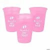 Outlet 🥰 Pink Personalized Baby Shower Footprints Plastic Cups - 40 Pc. 💯