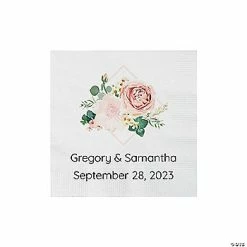 Top 10 🧨 Personalized Blush Floral Paper Beverage Napkins - 50 Pc. 🤩