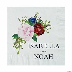 Wholesale 🔔 Personalized Burgundy Blush Paper Luncheon Napkins - 50 Pc. 🥰