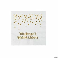 Buy 😀 Personalized Confetti Dots Paper Beverage Napkins - 50 Pc. 🤩