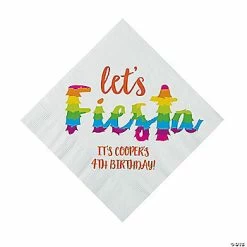 Buy 🛒 Personalized Festive Fiesta Paper Luncheon Napkins - 50 Pc. 🎁