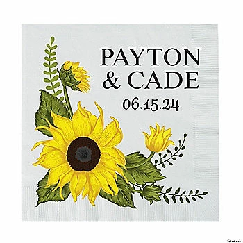 Brand new π Personalized Sunflower Lunch Napkins β 50 Pc. π 1 Brand new π Personalized Sunflower Lunch Napkins β 50 Pc. π