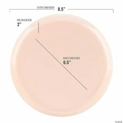 Hot Sale 🎁 8.5" Pink Flat Round Disposable Plastic Appetizer/Salad Plates (70 Plates) ⌛ -Party Tableware Shop 8 5 pink flat round disposable plastic appetizer salad plates 70 plates14273896 a02