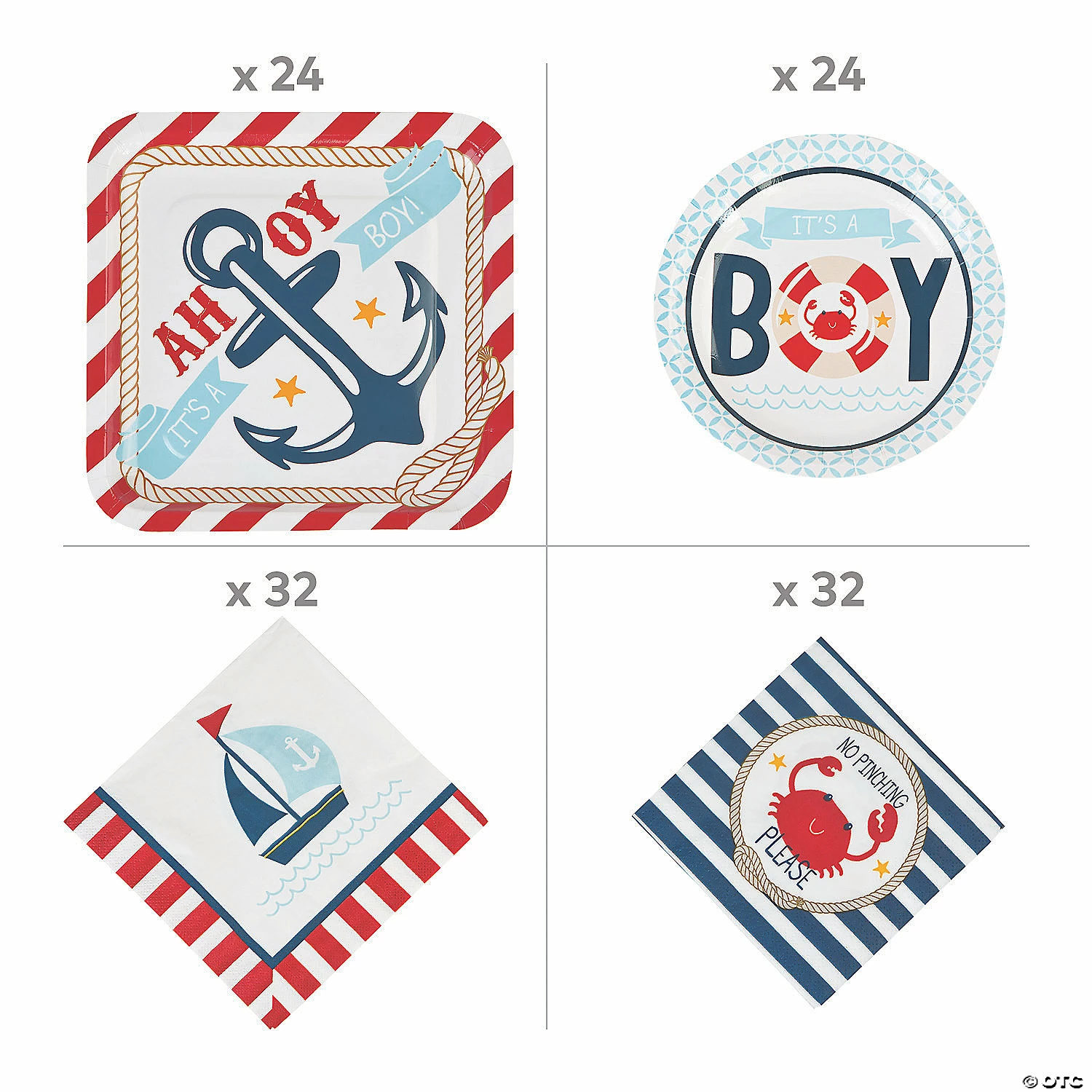 Budget π Ahoy Itβs a Boy Nautical Baby Shower Tableware Kit for 24 Guests π₯° 2 Budget π Ahoy Itβs a Boy Nautical Baby Shower Tableware Kit for 24 Guests π₯° - Image 2