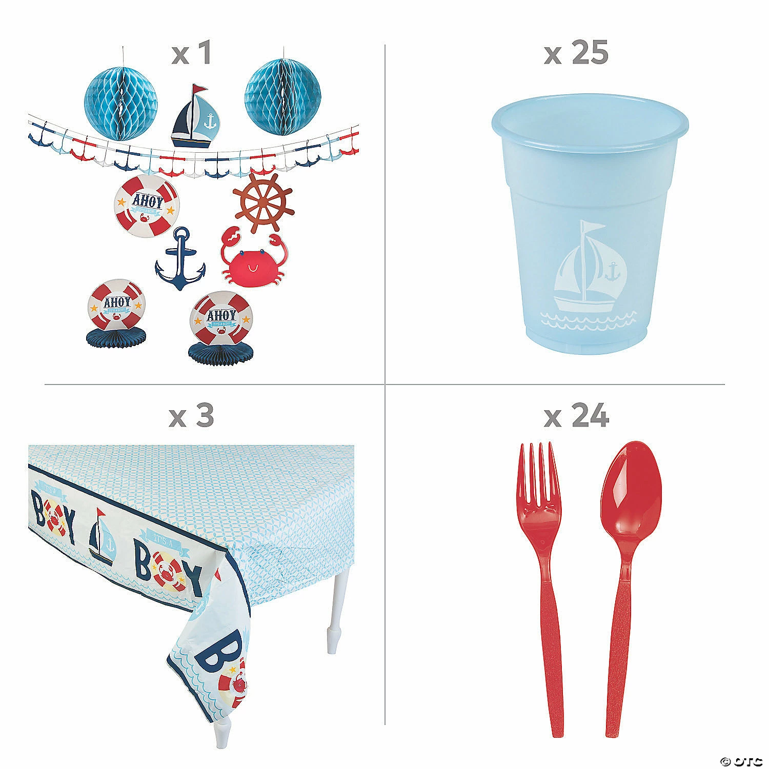 Budget π Ahoy Itβs a Boy Nautical Baby Shower Tableware Kit for 24 Guests π₯° 3 Budget π Ahoy Itβs a Boy Nautical Baby Shower Tableware Kit for 24 Guests π₯° - Image 3