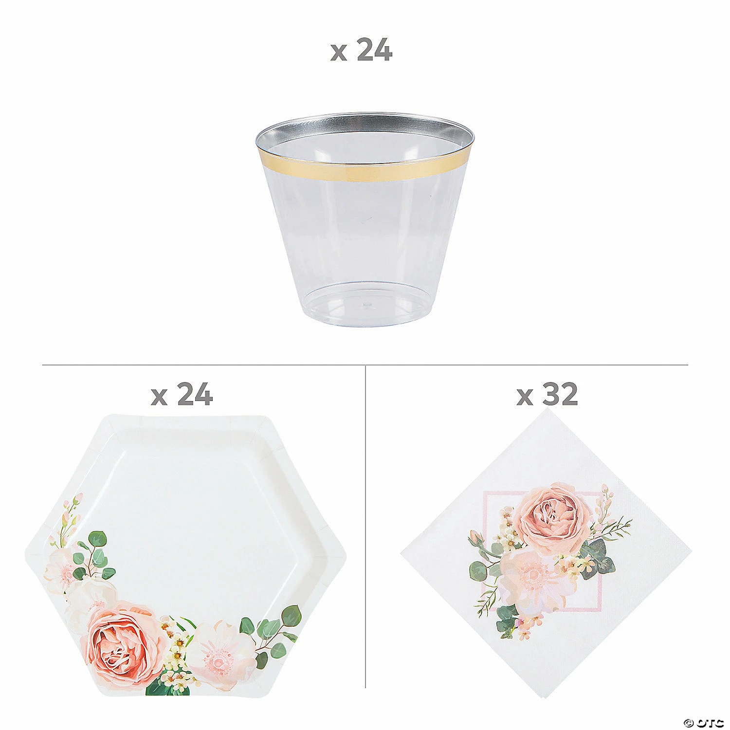Flash Sale π Blush Floral Tableware Kit for 24 Guests π 2 Flash Sale π Blush Floral Tableware Kit for 24 Guests π - Image 2
