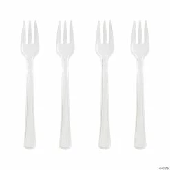 Wholesale ⭐ Clear Mini Appetizer Forks 96 Count 🌟