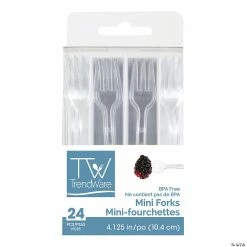 Wholesale ⭐ Clear Mini Appetizer Forks 96 Count 🌟 -Party Tableware Shop clear mini appetizer forks 96 count14093067 a03