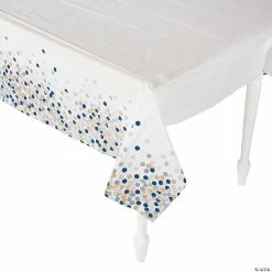 Promo 🛒 Confetti Design Plastic Tablecloth 🌟