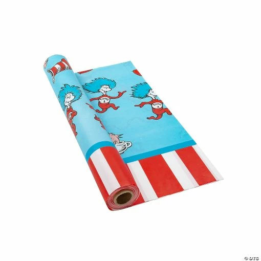 Best deal 🥰 Dr. Seuss™ Plastic Tablecloth Roll 💯 -Party Tableware Shop dr seuss plastic tablecloth roll13963716