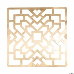 Deals 🎁 Gold Laser-Cut Square Chargers – 24 Ct. 😀
