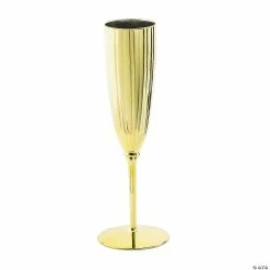 Discount ✨ Metallic Plastic Champagne Flutes - 12 Ct. 🎉