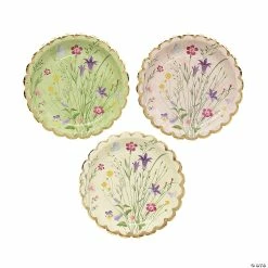 Brand new 😍 Gold Rim Pastel Floral Paper Dessert Plates - 8 Ct. 😀