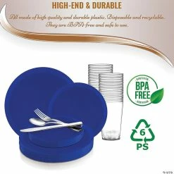 Budget 🛒 Light Blue Flat Round Disposable Plastic Dinnerware Value Set (60 Settings) ✔️ -Party Tableware Shop light blue flat round disposable plastic dinnerware value set 60 settings14273853 a03