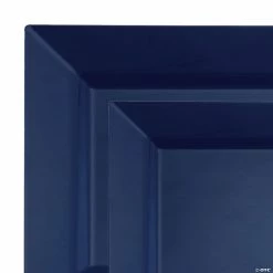 Hot Sale 🔥 Midnight Blue Square Plastic Dinnerware Value Set (120 Dinner Plates + 120 Salad Plates) 👍