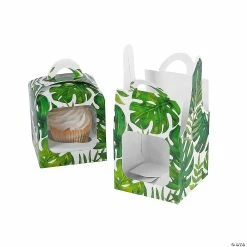 Best reviews of 🛒 Palm Leaf Cupcake Boxes with Handle - 12 Pc. 😍