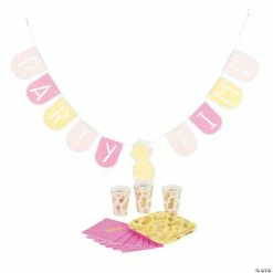 Budget π Pineapple Party Tableware Kit for 8 Guests π