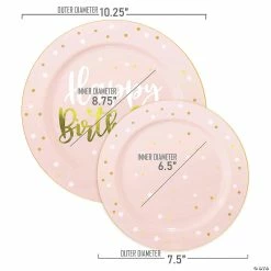 Cheapest 😍 Pink and Gold 🥳 Birthday Round Disposable Plastic Dinnerware Value Set (40 Dinner Plates + 40 Salad Plates) 🧨 -Party Tableware Shop pink and gold birthday round disposable plastic dinnerware value set 40 dinner plates 40 salad plates14274105 a02