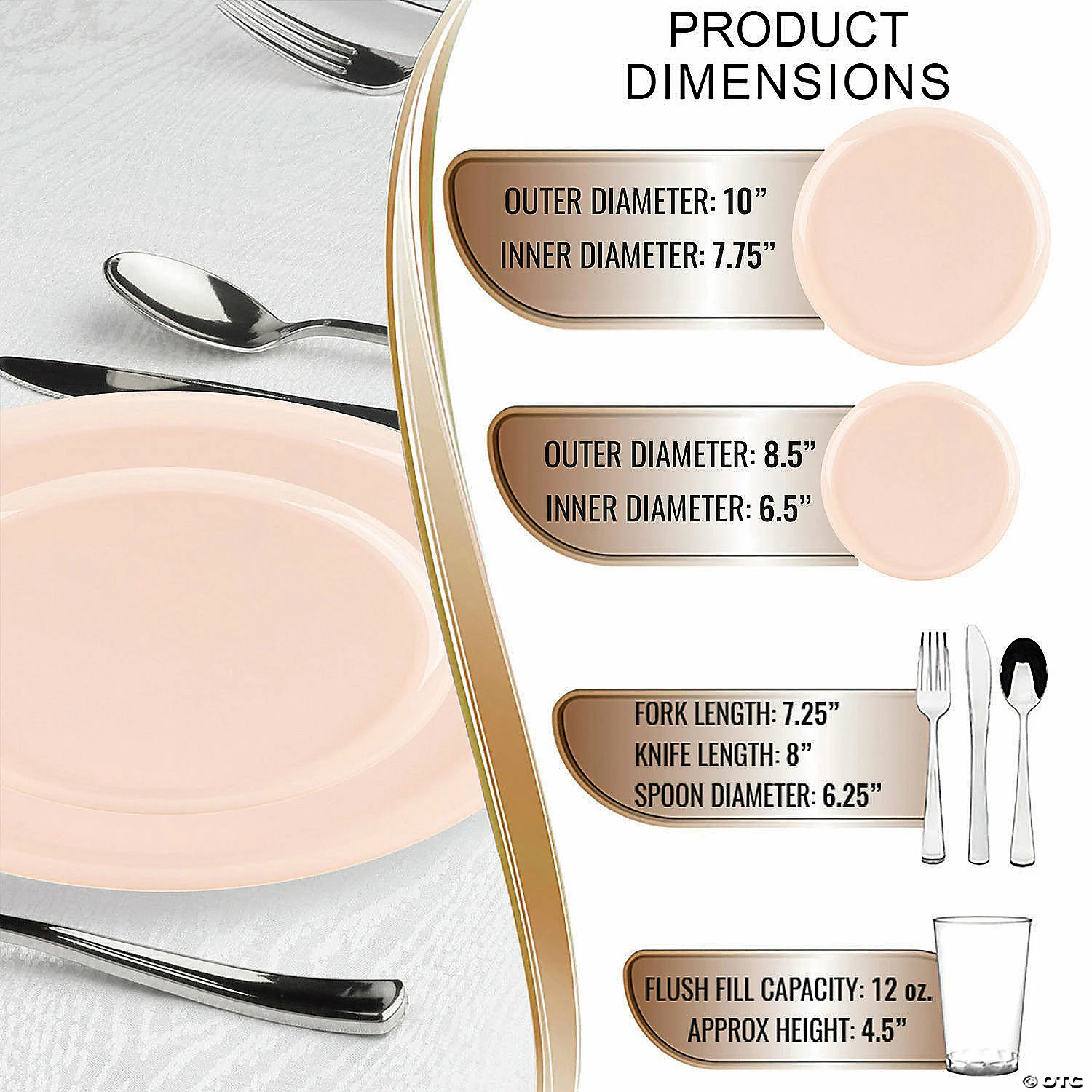 Best deal π― Pink Flat Round Disposable Plastic Dinnerware Value Set (120 Settings) π 2 Best deal π― Pink Flat Round Disposable Plastic Dinnerware Value Set (120 Settings) π - Image 2