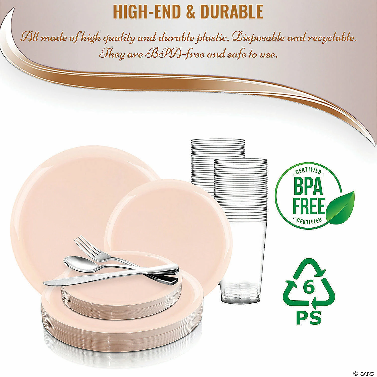 Best deal π― Pink Flat Round Disposable Plastic Dinnerware Value Set (120 Settings) π 4 Best deal π― Pink Flat Round Disposable Plastic Dinnerware Value Set (120 Settings) π - Image 4