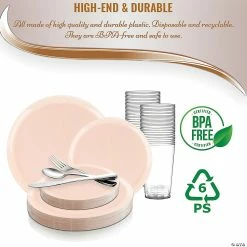 Best reviews of 🛒 Pink Flat Round Disposable Plastic Dinnerware Value Set (20 Settings) 🎉 -Party Tableware Shop pink flat round disposable plastic dinnerware value set 20 settings14273858 a03