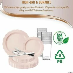 Best Sale ⭐ Pink Vintage Round Disposable Plastic Dinnerware Value Set (20 Settings) ❤️ 8 Best Sale ⭐ Pink Vintage Round Disposable Plastic Dinnerware Value Set (20 Settings) ❤️ -Party Tableware Shop pink vintage round disposable plastic dinnerware value set 20 settings14274873 a03