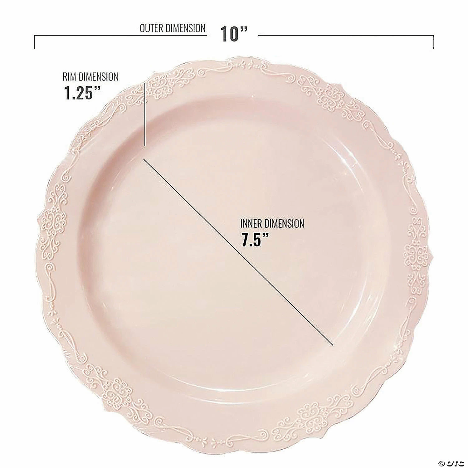 Top 10 π Pink Vintage Round Disposable Plastic Dinnerware Value Set (40 Dinner Plates + 40 Salad Plates) π₯° 4 Top 10 π Pink Vintage Round Disposable Plastic Dinnerware Value Set (40 Dinner Plates + 40 Salad Plates) π₯° - Image 4